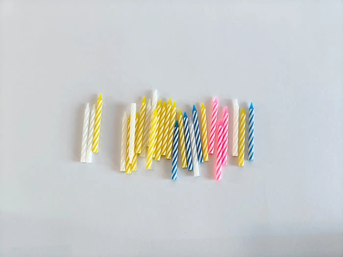 multicolored spiral birthday candle for party