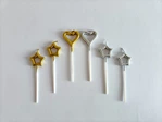 Cute Heart and Star Shaped Birthday Candles Wholesale