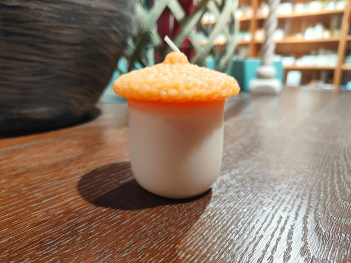 Harvest Festival Acorn Design Candle