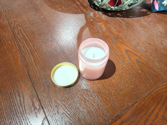 Scented candles in jar