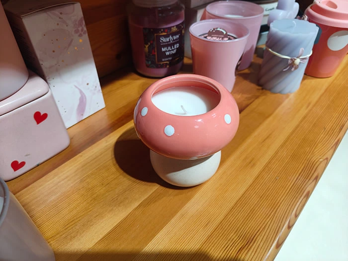 Mushroom Design Ceramic Jar Scented Candle Company