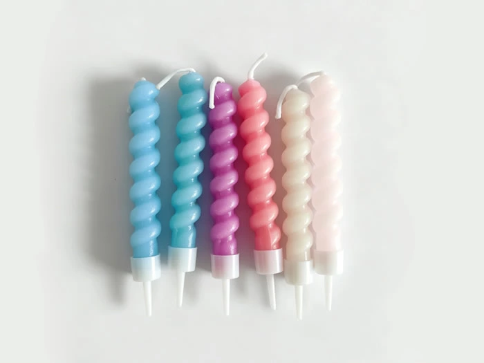 Custom Swirl Birthday Candles Manufacture