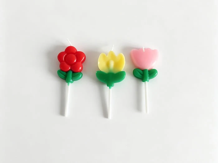 cute flower birthday candles