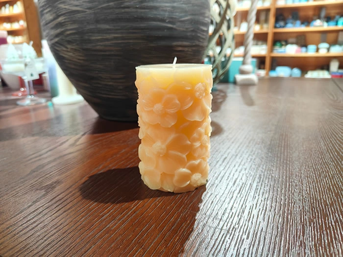Luxury Flower Design Pillar Candles