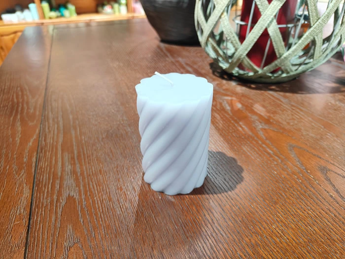 spiral pillar candle